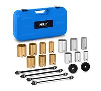 MSW Coffret Extracteur De Roulement Silent Bloc Arrache Silentbloc Outil Silent Bloc Universel sans Presse MSW-SPS-22 (27 Pièces, pour Roulement De Roue & Bague De Suspension, Acier, Mallette)