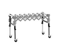MSW Convoyeur à rouleaux - 130 kg - 147 cm - 9 rouleaux - Réglable en hauteur - Pliable MSW-RT-130