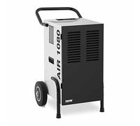 MSW Déshumidificateur Professionnel 50l/24h Surfaces 90 m2 Air Brassé 596 m3/h Réservoir 5,69 l et LED Séchoir de chantier Absorbeur d'humidité Électrique Industriel Cave et Garage