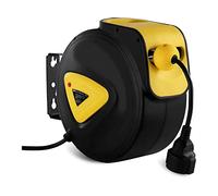 MSW Enrouleur De Câble Cordon Électrique Automatique Dévidoir PRO-E 20 (Rallonge: 20 + 1,5 m, 230 V / 50 Hz, Réglage intuitif de la longueur du câble, max. Puissance max. déroulé: 2.300 W)