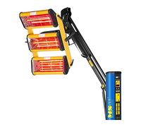 MSW IR-DRYER3000.2 Sécheur Infrarouge Lampe Infrarouge Carrosserie Peinture (3300 W, 3 Émetteurs, 40-100 °C, Surface Sèche 1200 x 1000 mm, Hauteur Max. 265 cm, Minuterie 1-99 Min)