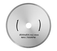 MSW Lame Multi Matériaux Diamantée Scie Circulaire MSW-TB-200/25 (200 mm, Bord continu, Diamètre du trou central: 25,4 mm, pour céramique et carreaux)