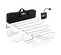 MSW MSW-DA-10 Kit De Débosselage sans Peinture Tige DSP PDR Outils De Carrosserie (15 tiges DSP, Coussin de Montage Gonflable, Cale de Montage)