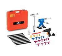 MSW MSW-DENTPULLER.SET2 Kit De Débosselage sans Peinture Outils DSP (33 Pièces, Pistolet À Colle, 8 Bâtons De Colle, Sac)