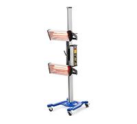 MSW MSW-IPD-2000-2H Lampe Infrarouge pour Carrosserie Sécheur De Peinture Infrarouge Professionnel Lampe De Séchage 2 x 1 000 W Hauteur : 160 cm Max. Écran Commande numérique