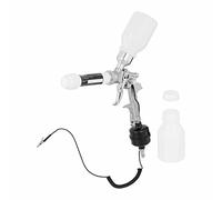 MSW Pistolet De Poudrage Peinture Pulvérisateur Powder Coating Gun MSW-PCS-50 (Buse Ø 30 mm, Fonctionnement à l’Air, 15-50 psi, 2 Réservoirs @ 400 ML, Aluminium)