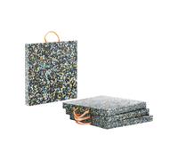 MSW Plaques de calage - 50 x 50 x 5 cm - Charge maximale de 18 000 kg - Lot de 4 MSW-CP-500-18