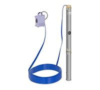 MSW - Pompe De Puits Submersible Pompe De Forage Commande 3800 l/h Acier Inoxydable - Bleu, Argent