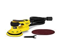 MSW Ponceuse Orbitale Électrique Professionnelle À Bois Métal Voiture Disque 150 mm Mini Petite MSW-ES-350 (350 W, Ø 150 mm, 4 000-10 000 tr/min, Interrupteur De Sécurité, 6 Papiers)