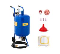 MSW Sableuse Mobile Pneumatique À Pression MSW-MS76A (Réservoir De 76 L, Max 8,6 Bars, 4 Buses, Tuyau De 2,5 m, Acier Peint)