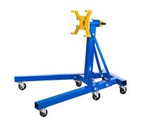 MSW Support Moteur (Charge Max. : jusqu'à 900 kg, Plaque porteuse pivotante à 360°, Bras de Fixation réglables, Structure Pliable, 6 Roues rotatives, en Forme de A)