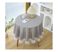 Mswborml Dentelle Nappe de Table Ronde en Anti Tache Intérieur Extérieur, Durable Couverture de Table A Manger, Doux Nappes Rondes Lavable pour Décoration Cuisine Jardin, Lavable,C,Dia 100cm/39in