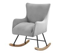 Mswborml Imprimé Housses Chaise à Bascule avec Accoudoirs, Scandinave Housses de Fauteuil à Bascule Extensible Housses Fauteuil Allaitement Rocking Chair Slipcovers pour Coucher Salon Balcon,E,1PC
