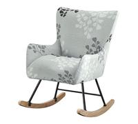 Mswborml Imprimé Housses de Fauteuil à Bascule avec Accoudoirs Extensible Housses Chaise à Bascule Scandinave Housses Fauteuil Allaitement Rocking Chair Slipcovers pour Coucher Salon Balcon,B,1PC