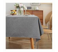 Mswborml Moderne Nappe Rectangulaire, Anti-Tache Nappe de Table Rectangulaire, Couleur Unie Nappe Imperméable Effet Lin Polyester pour Table, Salle à Manger, Restaurant,C,90x90cm/35x35in