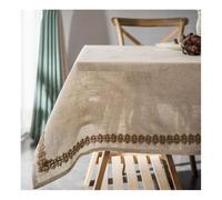 Mswborml Style Ferme Nappe de Table Rectangulaire, Vintage Nappe Rectangulaire Anti Tache en Lin, Anti-Poussière Protection de Table pour Table à Manger Cuisine Salle à Manger,A,140x240cm/55x94in