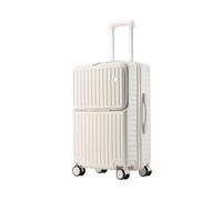 MSWgjYRQ Bagages de voyage indépendants à l'avant - Valise multifonction en ABS + PC - Porte-gobelet et support de téléphone caché - Roue universelle lisse - 50,8 cm - 61 cm, N, 20Inches 500mm