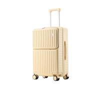 MSWgjYRQ Bagages de voyage indépendants à l'avant - Valise multifonction en ABS + PC - Porte-gobelet et support de téléphone caché - Roue universelle lisse - 50,8 cm - 61 cm, F, 24Inches 600mm