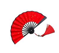 MSWgjYRQ Éventail pliable en papier vierge de couleur chinoise, rouge, rose, mini japonais pliable pour enfants, décoration de mariage, éventails pliants décoratifs (J)