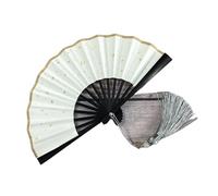 MSWgjYRQ Éventail pliable en papier vierge de couleur chinoise, rouge, rose, mini japonais pliable pour enfants, décoration de mariage, éventails pliants décoratifs (H)