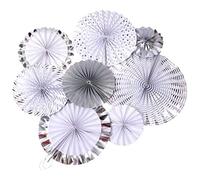 MSWgjYRQ Lot de 3 éventails en papier de soie - Décorations de fête de Noël à suspendre - Fournitures de décoration de mariage - Fournitures décoratives pliantes