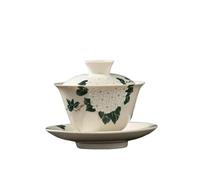 MSWgjYRQ Tasses à thé chinoises de style japonais en bois d'herbe grise, Gaiwan, grand bol de cérémonie, service à thé Kung Fu, minimaliste pour la maison, ensembles de tasses couverts de 175 ml