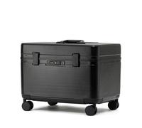 MSWgjYRQ Valise de voyage en alliage d'aluminium avec cadre en alliage d'aluminium - Valise à roulettes universelles - Verrouillage à code douanier, Noir , 20Inches 500mm, Classique