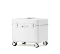 MSWgjYRQ Valise de voyage en alliage d'aluminium avec cadre en alliage d'aluminium - Valise à roulettes portable en ABS - Roues universelles - Verrouillage à code douanier, N, 18Inches 450mm