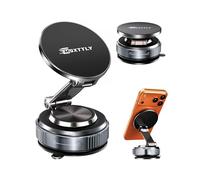 MSXTTLY Support Téléphone Voiture, Vmag-S2 2026 Adaptateur Ventouse Magnétique, 360° Rotation, Pliable & Réglable, Design Compact pour iPhone & Android, Noir