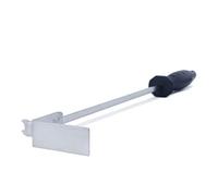 MSY BIGSUNNY Râteau à Cendres 2 en 1 en Acier satiné pour Grills, Gros œuf Vert, Outil de Barbecue au Charbon de Bois avec lève-Grille, Outil à Cendres (râteau à Cendres de 45,7 cm)