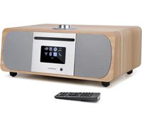 MSY6 Chaîne Hi-FI Stéréo Bluetooth (Dab+, Lecteur CD, 100W, Meuble en Bois Acoustique, Système Stéréo Puissant, USB, AUX, Radio FM, Transmission Bluetooth, 40 Présélections) Anthracite