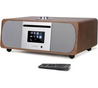 MSY6 Chaîne Hi-FI Stéréo Bluetooth (Dab+, Lecteur CD, 100W, Meuble en Bois Acoustique, Système Stéréo Puissant, USB, AUX, Radio FM, Transmission Bluetooth, 40 Présélections) Anthracite