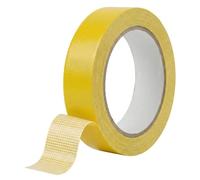 msymsyu 25Mx15mm Double Face Textile, 1 Rouleau scotch Double Face Textile, Jaune Doubleface Pour Tissu Adhérent et Sans Traces, Adapté aux Tapis, Tissus, Photos et Coussins de Canapé