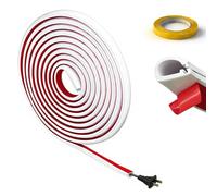 msymsyu Goulotte Adhesive Cable 1.5mx7mm, 1pcs Baguette Cache Cable Blanche | Ouverture Latérale, Cache-câbles PVC, avec 1R 10mmx15m Ruban Adhésif Tissu, Mini-goulotte pour le Bureau ou la Maison