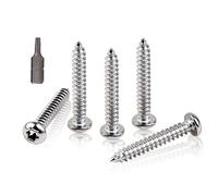 msymsyu Lot de 120 vis à tête plate en acier inoxydable 304 M4 x 14 mm pour bois et raccords métalliques