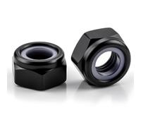 msymsyu Lot de 30 écrous hexagonaux M6 en acier au carbone - Écrous autobloquants pour différentes industries telles que l'industrie électrique, la construction automobile, la décoration intérieure et