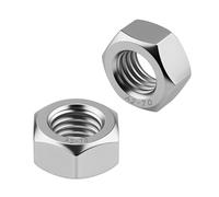 msymsyu Lot de 5 écrous hexagonaux M16 en acier inoxydable A2 V2A - Filetage de réglage - Écrous hexagonaux réglables - Fixations pour projets de construction en acier ou en bois - Intérieur et