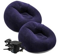 MSYU Lot de 2 fauteuils gonflables gonflables pour chambre à coucher, salon, salle de lecture - Bleu foncé