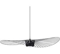 Msyyuu Suspension RéTro Vertigo Salon Lustre, Fibre De Verre + PolyuréThane De Chapeau Design Moderne Salon Cuisine Salle De Bain ÉClairage DéCoratif, E27 (Noir, 100cm)