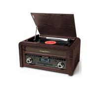 Micro-système CD Muse MT-115 Vintage Collection Bois avec Platine vinyle DAB+