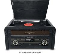 MT-115 W Platine vinyle Microsystème FM BT CD USB Rétro