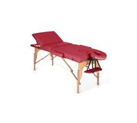 Klarfit MT 500 Table de massage pliante 210 cm 200 kg mousse fine -rouge Rouge G