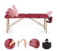 Klarfit MT 500 Table de massage pliante 210 cm 200 kg mousse fine -rouge Rouge G