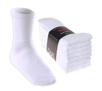 MT chaussettes de sport et loisir pour femmes et hommes (8 paires) - chaussettes de tennis - blanc 47/50