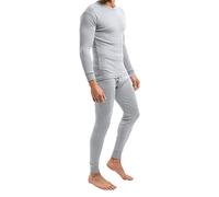 MT Ensemble de sous-vêtements de ski et thermiques pour homme - Sous-vêtements d'hiver longs - Maillot de corps et caleçon, gris clair, M
