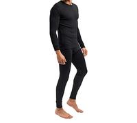 MT Ensemble de sous-vêtements thermiques et de ski pour homme - Sous-vêtements d'hiver avec intérieur en polaire, Noir , XXL