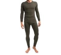MT Ensemble de sous-vêtements thermiques et de ski pour homme - Sous-vêtements longs à l'intérieur doux, olive, L