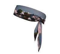 Mt. Fuji in Early Spring Sport Bandes de cheveux anti-transpiration et antidérapantes pour homme et femme Entraînement Running Sports