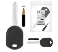 MT-KEY Clé d'allumage de voiture vierge FO38R + ID60 80 bits T7 Transpondeur en verre antidémarrage compatible avec Ford Escape II 01-04 Expedition II 03-06 Thunderbird 01-05 Mazda Tribute 00-06
