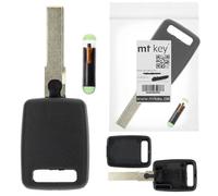 MT-KEY Clé d'allumage de voiture vierge HU66 + transpondeur ID48 compatible avec Audi A2 A3 S3 8L A4 S4 A6 S6 A8 S8 Cabrio Coupé TT 8N